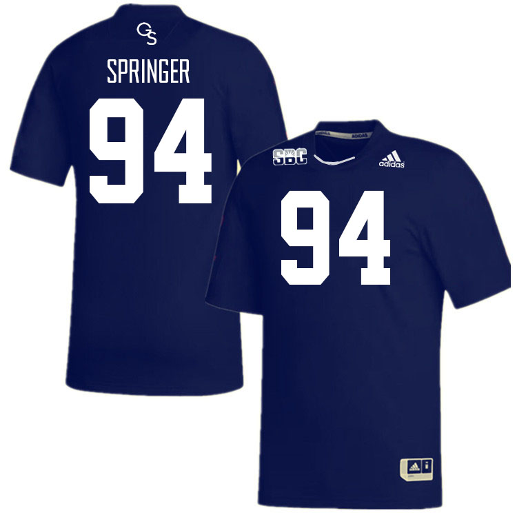 Men #94 Collin Springer Georgia Southern Eagles College Football Jerseys Stitched Sale-Navy
